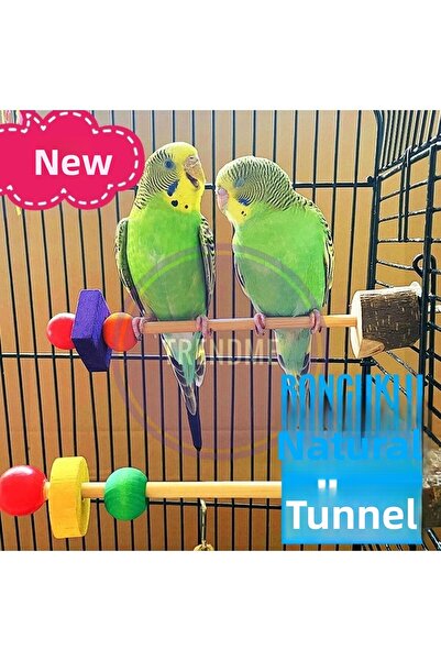 UniqBirdToys Trendme Natural Beaded Bird Perches 2 Pieces