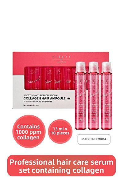 Jigott Jigott Professional - Concentrated Hair Care Serum Set Containing Collagen 13ml x 10Pcs