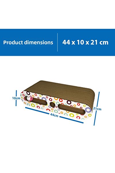 Herniks Natural Cat Scratching Cardboard with Herb and Bells 44 Cm - HR2050C