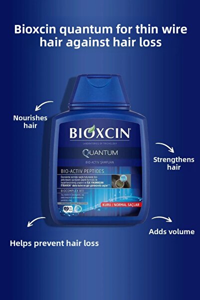 Bioxcin Quantum Dry & Normal Hair Shampoo 2 Pcs + Quantum Hair Serum 1 Pcs