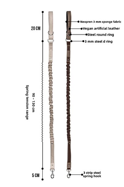 pasiole Shock Absorbing Dog Walking Leash, Anti Shock Spring Dog Walking Leash - Vera