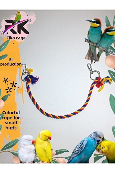 Ciko Kafes حبل ملون مضفر على شكل طائر الببغاء