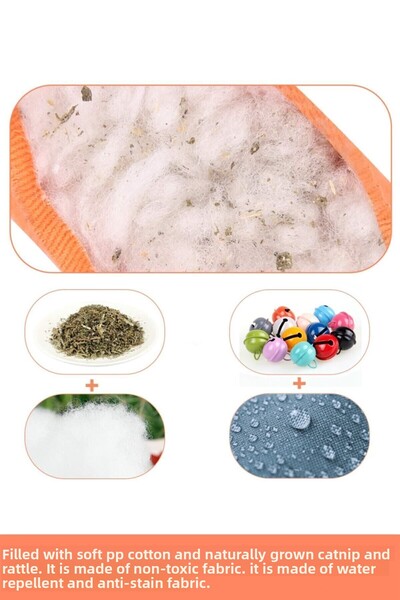 Petish Orange Color Rattle Cat Grassy Cat Toy