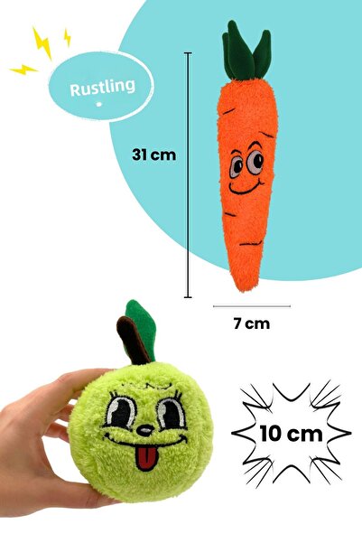Havhav Dog Toy Set 3 Pieces Plush Dog Toy Apple Banana And Carrot Themed Dog Toys With Sounds