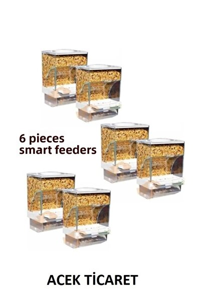 A.C.E.K PLASTİK Budgie Smart Food Bowl [6 Pieces]
