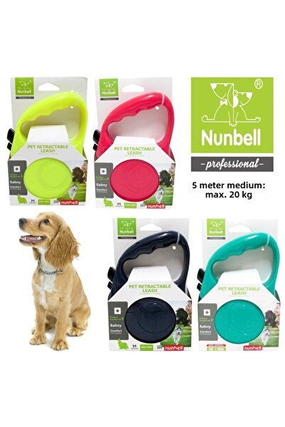 Nunbell Nb-114 Automatic Dog Walking Leash m 5m 20kg Red