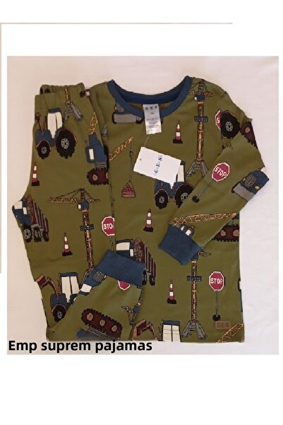 GES MEDİKAL Детски пижамен комплект с лек отборно тематичен принт, възраст 2-8 години