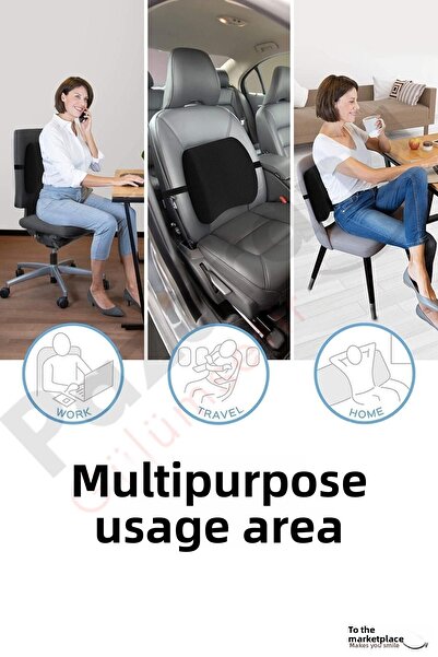 Ankaflex Orthopedic Back Cushion - Polyurethane Luxury Car Seat Chair, Waist Pillow and Lumbar Support