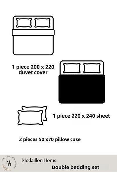 Medaillon Home Szürke 100% pamut dupla paplanhuzat szett