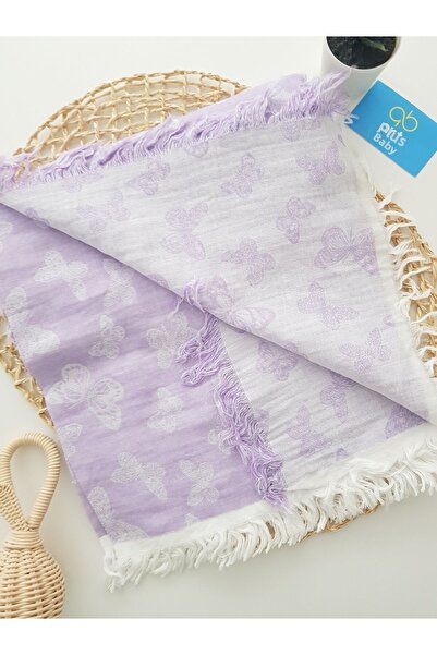 artıbebe 100% Cotton Butterfly Baby Muslin Blanket |   Breathable Multi-Purpose Swaddle and Blanket |   Plus Bebe