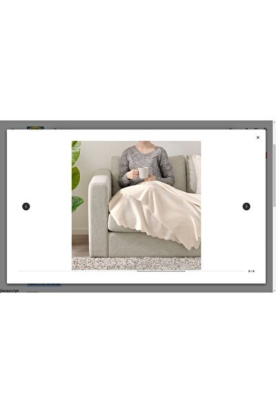 IKEA Husa Thorgun, alb, 120x160 Cm