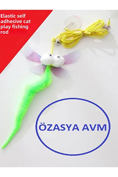 İNDİRİM PRO BUTTERFLY PATTERNED Elastic Self-Adhesive Cat Playing Rod