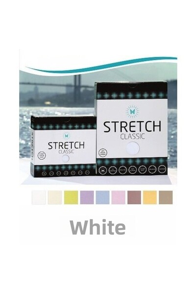 STRETCH Classic Bed Sheet Double White - 160x200 Cm