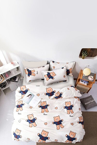 Always Single Duvet Cover Set Bear with Elastic Sheet