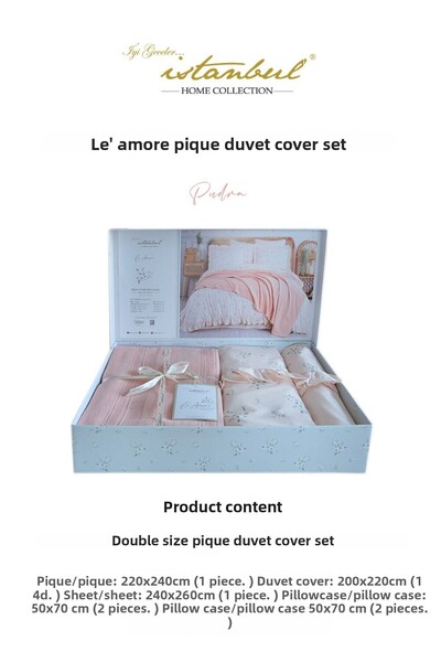 İyi Geceler İstanbul Good Night Istanbul Le Amore Pique Duvet Cover Set