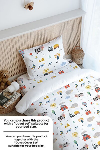 Tuğba Kuğu Σετ σεντόνια μονό - Iconic Series - Farm Animals