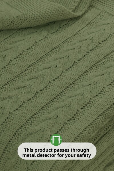 DALİSA Mathilda Knitted Soft Sofa Shawl, Lightweight Tv Blanket for Home Use