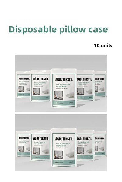 ağol tekstil Disposable Pillow Case with Cover – 70X50 20 cm |   10 Pieces