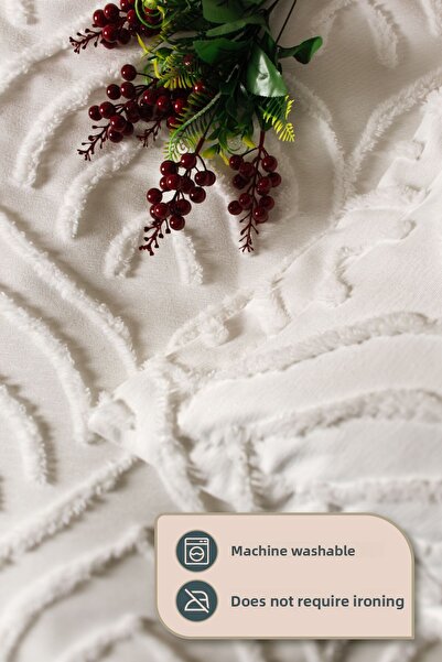 Odamoda Jun Double Bedspread Set Ecru - Nordic Bohemian Tassel Cover Set - Stylish Box and Package