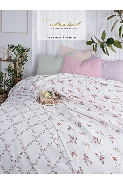 İyi Geceler İstanbul Pink Single Pike Spring Printed 100% Cotton Single Winter - 160x240