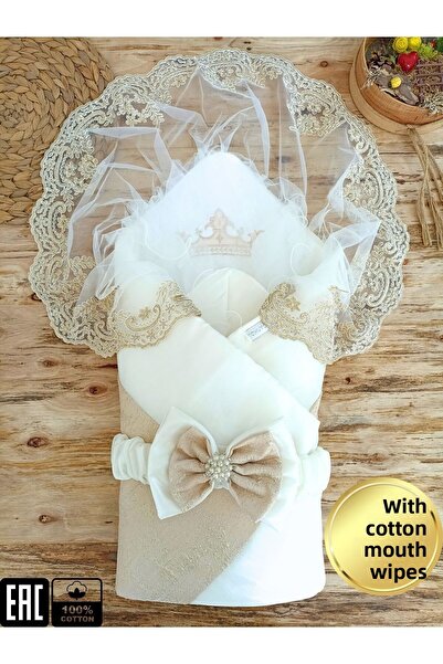 Tomuycuk Gold Pr Baby Swaddle, Unisex Baby Outer Swaddle Blanket, Hospital Exit Swaddle Blanket