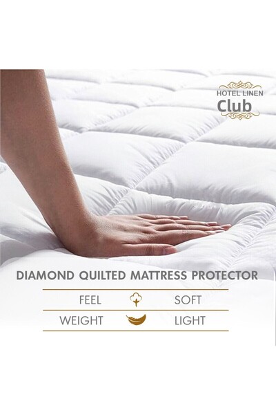 Hotel Linen Klub Cotton Blend-Quilted Mattress Protector