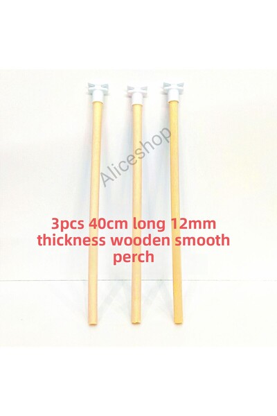 aliceshop 3 Pieces Natural Wooden Perches - 12Mm×40Cm Sultan Sevda Paradies Budgie