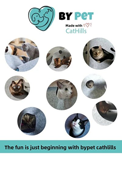 BYPET Cathills Interactive Cat Heights Playground and Hideout Tunnel