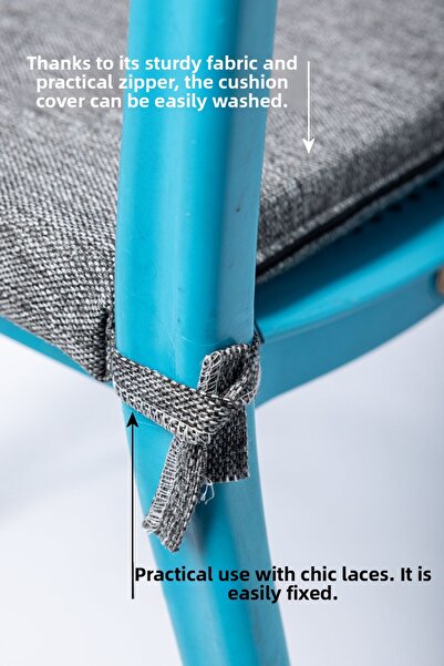 Go Veform Chair Pad of 2, Zippered Binding and Dark Gray 22 Count