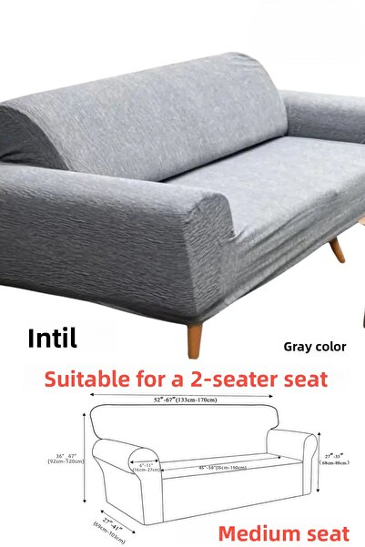 intil Husa de fotoliu jacquard cu 2 locuri de dimensiuni medii si husa de canapea extensibila - Pret produs 1BUC