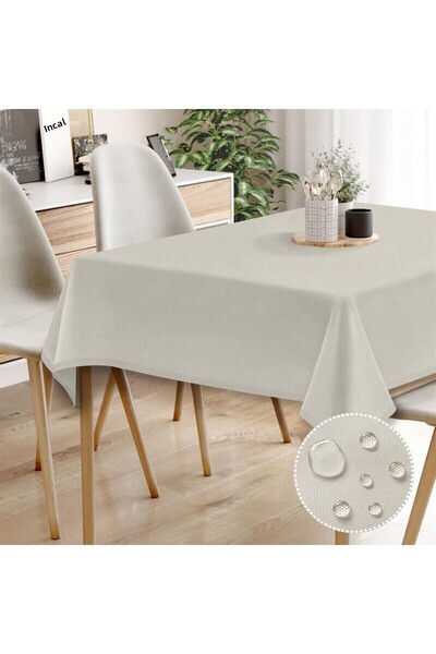 Evim Canvas Stone Liquid Proof Stain Resistant Tablecloth