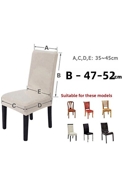 Rüzgar Ticaret Husa pentru scaun din catifea menta, 6 piese - Dimensiune Lycra si elastic