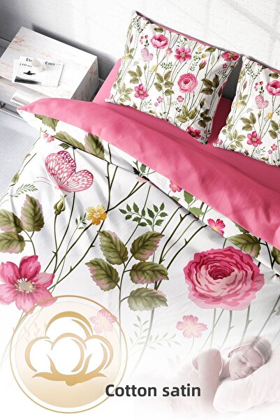 PerlaSera Relax Flower 3D Special Design - Σετ Παπλωματοθήκη από διπλό βαμβακερό σατέν