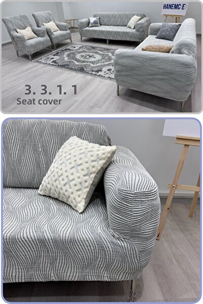 HaNemCe 3.3.1.1 Husă pentru scaun Husă pentru scaun Set de huse pentru canapea din material textil de casă