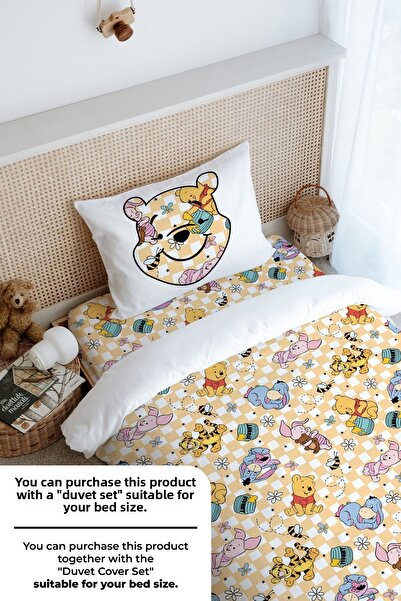 Tuğba Kuğu Σετ σεντόνια μονό - Σειρά κινουμένων σχεδίων - Μοτίβο χαριτωμένο αρκουδάκι