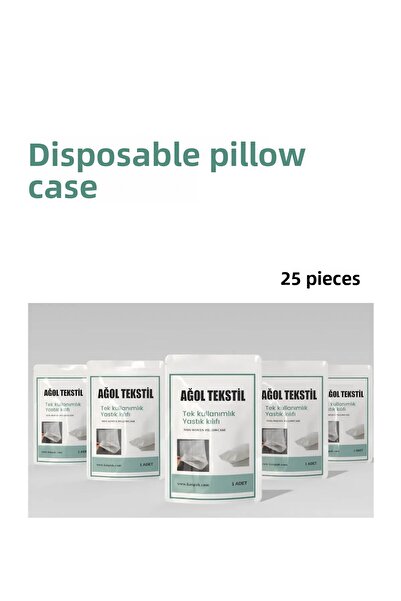 ağol tekstil Disposable Pillow Case with Cover – 70X50 20 cm |   25 Pieces