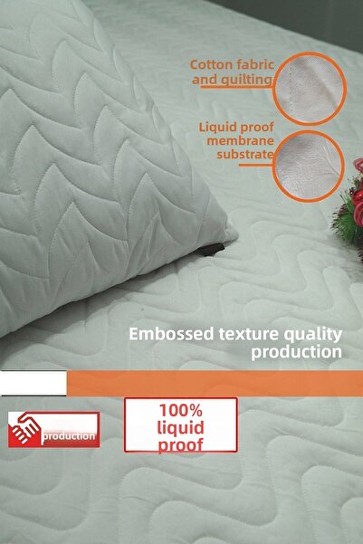 Osmanlı Home Concept 100% Liquid Proof Quilted Fitted Liquid Proof Mattress P...