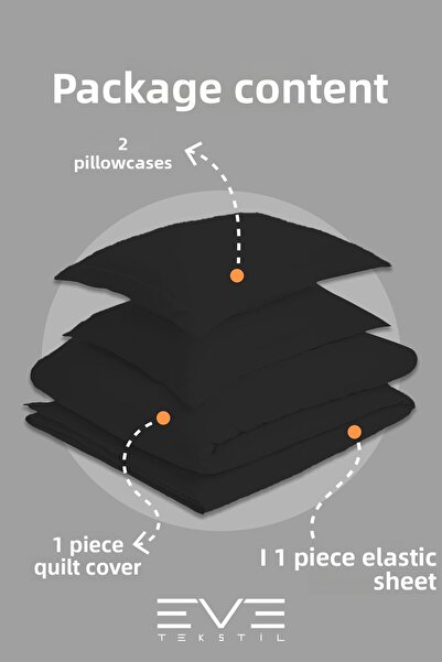 Eve Tekstil Ranforce Double Duvet Cover Set with Sheet, Pillow and Quilt Cover 200X220 cm