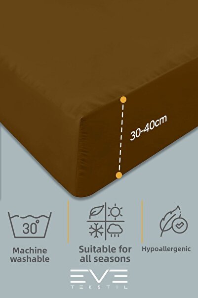 Eve Tekstil Fitted High Quality Combed Cotton Fabric Single Fitted Sheet