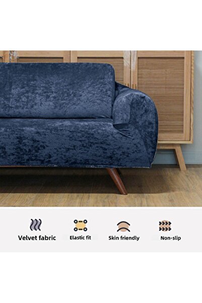 Faiend Velvet Sofa Cover - Elastic Cover, Single Patterned| Sofa Seat cover