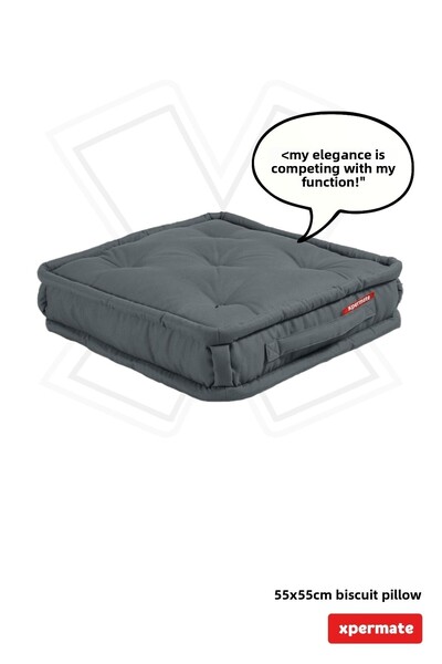 XPERMATE Biscuit Cushion Honeycomb Front Pallet Top Cushion French Cushion Bench and Garden Cushion 55X55X14 cm Anthracite