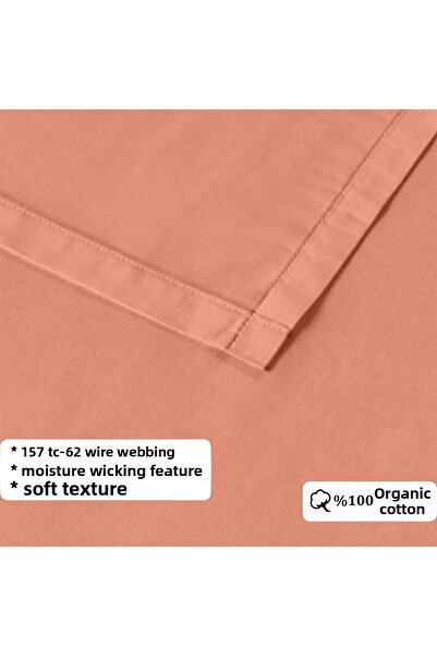 Evim 100% Cotton Akfil Flat Sheet Set 160X240 Orange Single