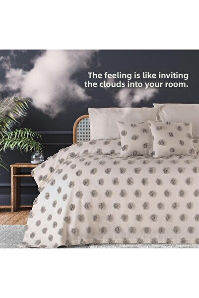 LUFA HOME مجموعة بيكيه مزدوجة بولين بومبوم