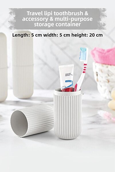 EWs Λευκό κουτί οδοντόβουρτσας και αξεσουάρ τύπου ταξιδίου & δοχείο αποθήκευσ...