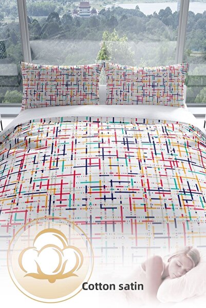 Cattleya Colorful 3d Cotton Satin Double Duvet Cover Set