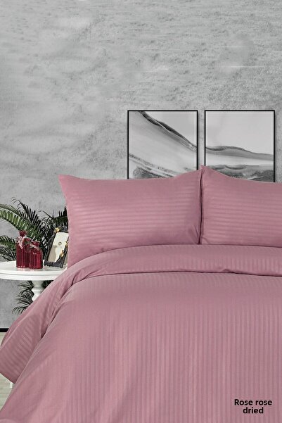 Miabella Home Set cuvertură de pilota dublă cu dungi - Satin Premium, 200x220 Cm