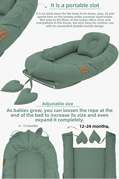 mordesign Ergonomic Design Babynest Orthopedic Baby Bed - Mother's Side, Morremix Series
