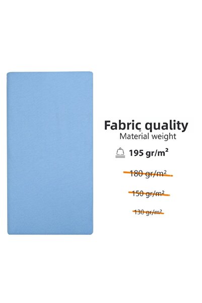 Berg Bettlaken 200x200 +35 cm Height Elastic Luxury Combed Cotton Bed Sheet Blue