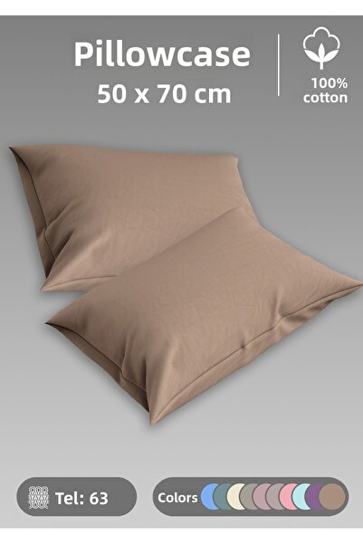 MonoHome 2 Pieces Pillow Case Premium 100% Cotton 63 Strings Special Producti...