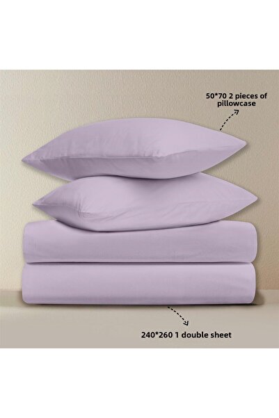 Evim Lilac 240X260 cm 100% Cotton Flat Sheet Set Double